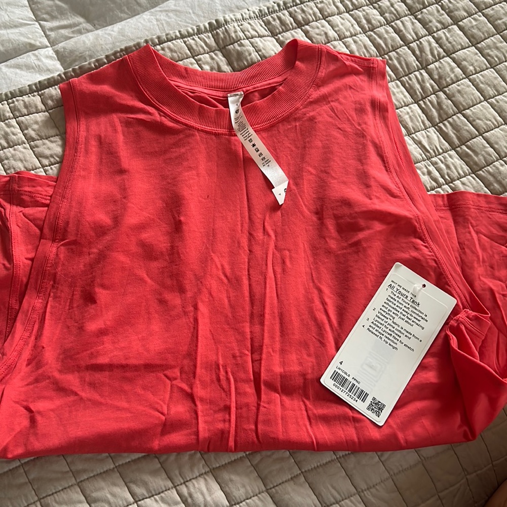 Brand new all yours tank salmon pink